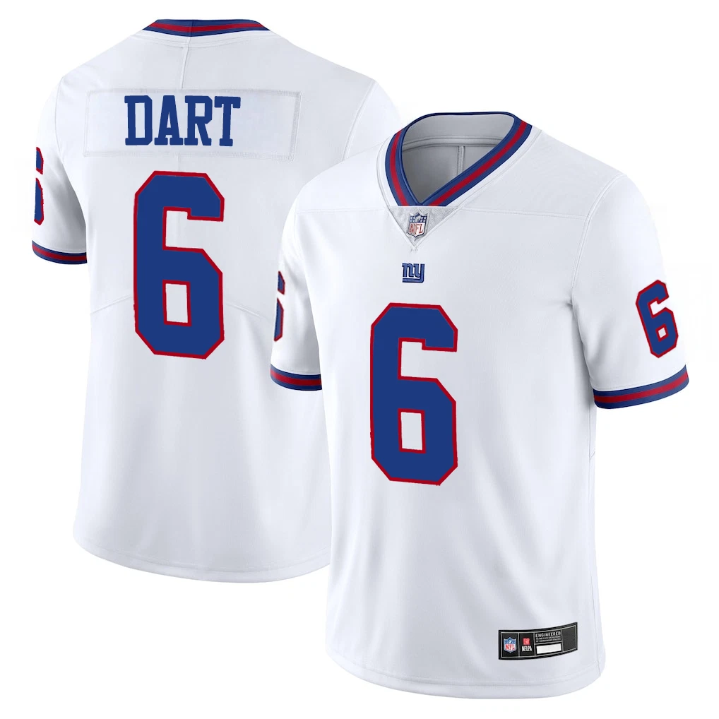 Jaxson Dart #6 New York Giants White Vapor F.U.S.E. Limited Jersey