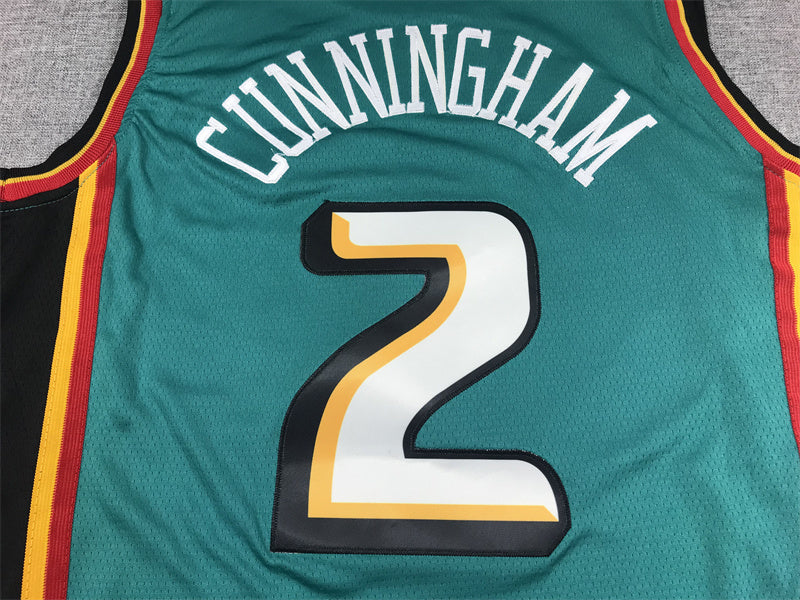 Detroit Pistons Cade Cunningham #2 City Edition Swingman Jersey ! Embroidered