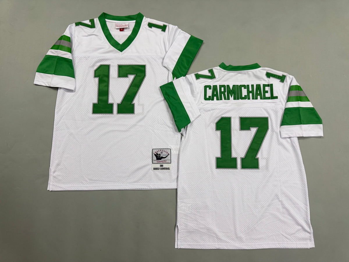 Mens Harold Carmichael#17 white Philadelphia Eagles Vintage Throwback Jersey