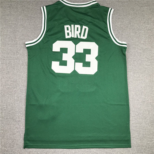 Boston Celtics Larry Bird #33 1985-86 Throwback ! Embroidered Jersey