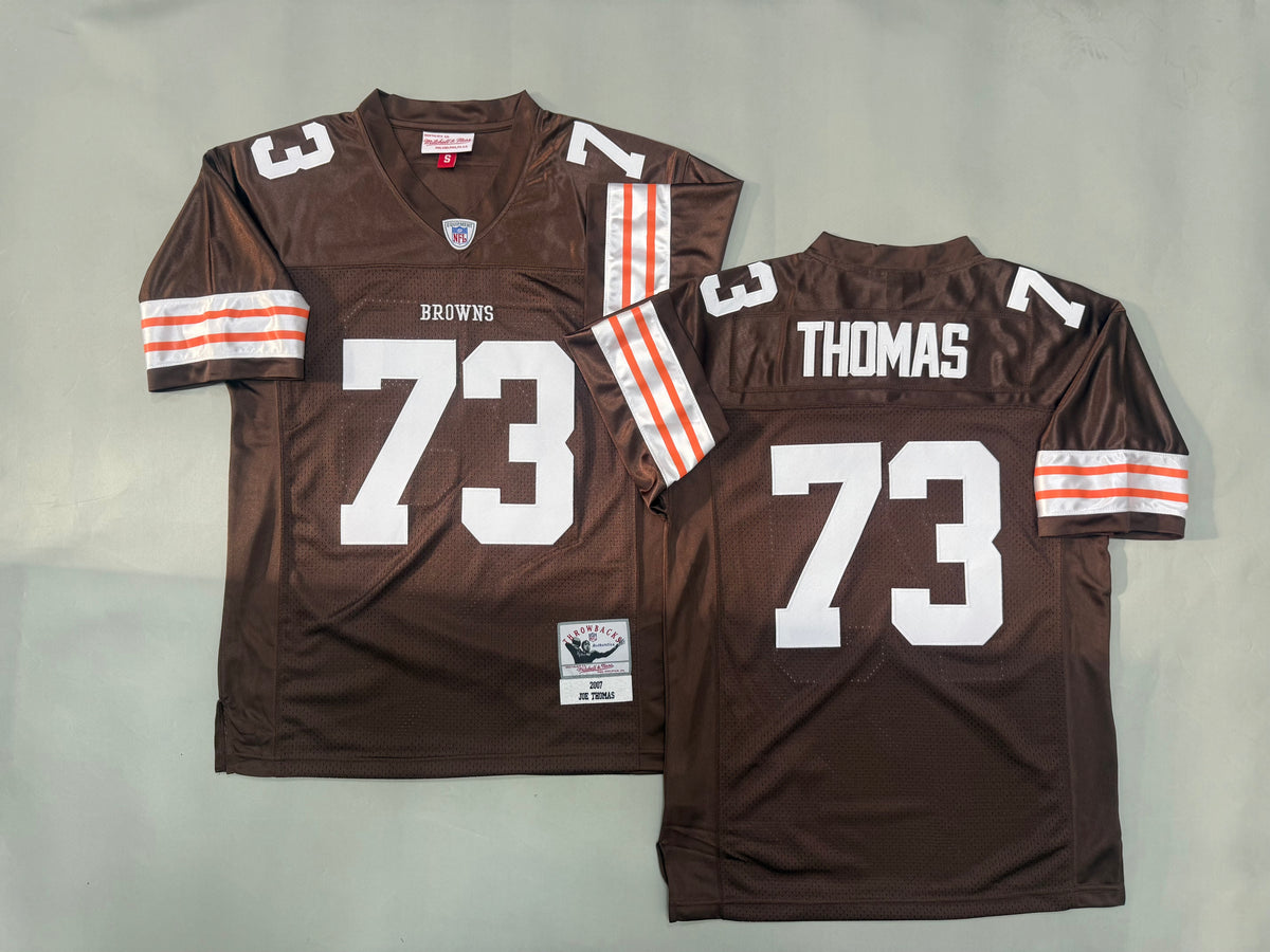 Mens Joe Thomas#73 Cleveland Browns Vintage Throwback Jersey