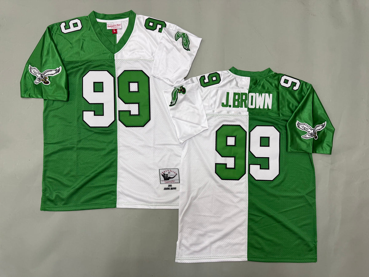 Mens Jerome Brown#99 Philadelphia Eagles Vintage Throwback Jersey