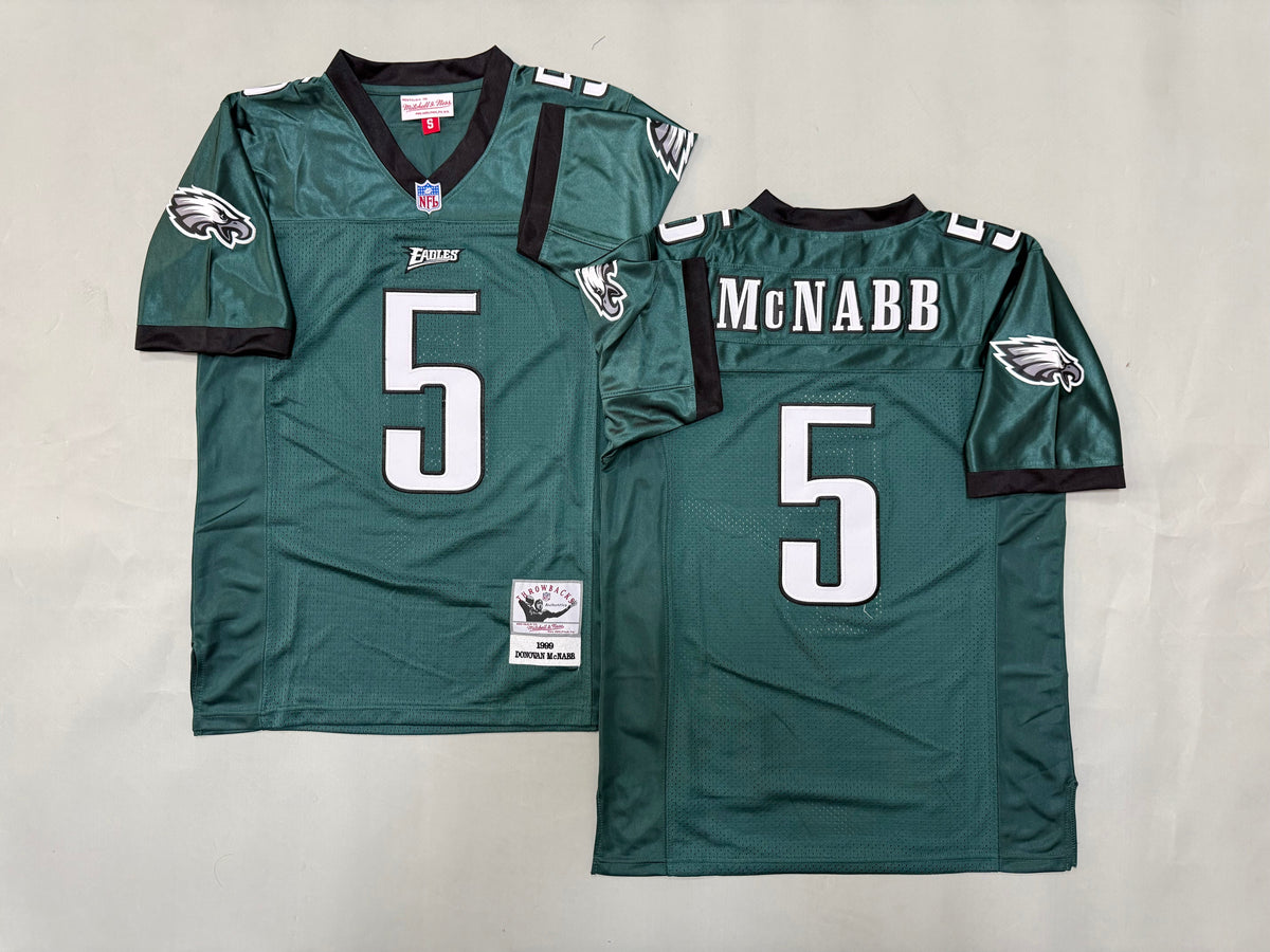 Mens Donovan McNabb#5 Philadelphia Eagles Vintage Throwback Jersey