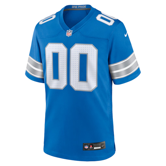 Custom Detroit Lions Blue Game Jersey