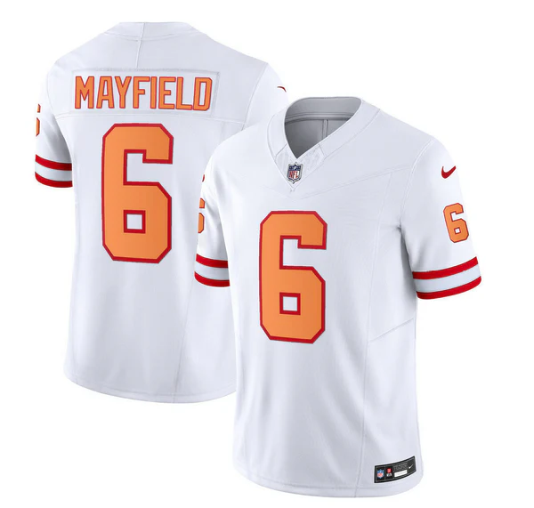 Baker Mayfield #6 Tampa Bay Buccaneers Throwback Limited White Jersey