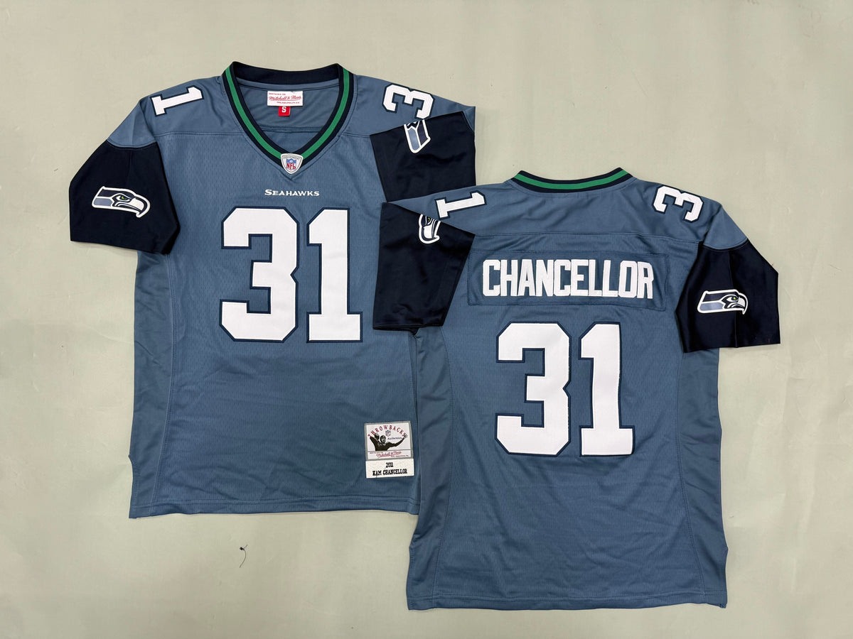 Mens Kam Chancellor#31 Seattle Seahawks Vintage Throwback Jersey
