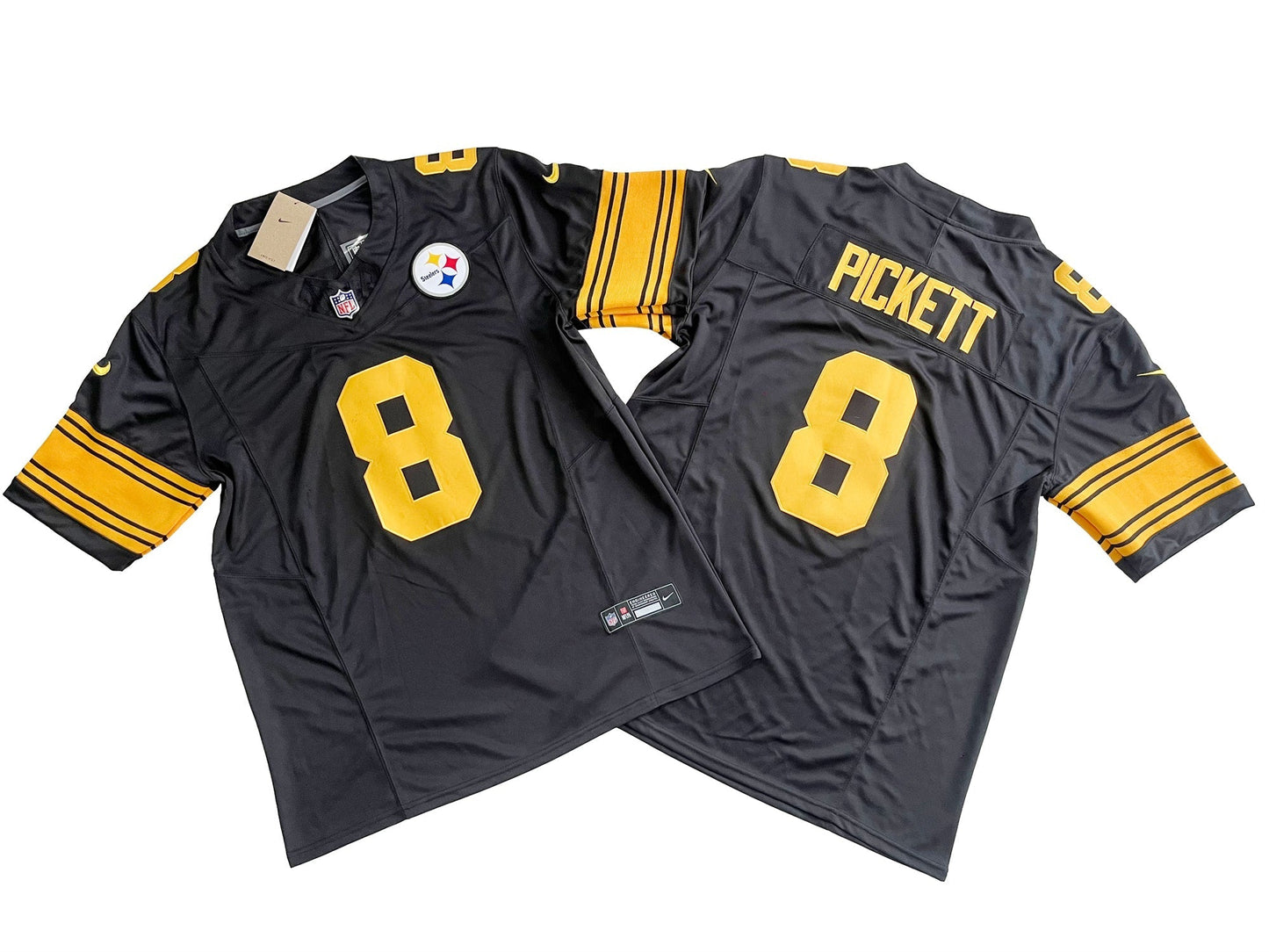 Pittsburgh Steelers 8# Kenny Pickett Black Vapor F.U.S.E. Limited Jersey