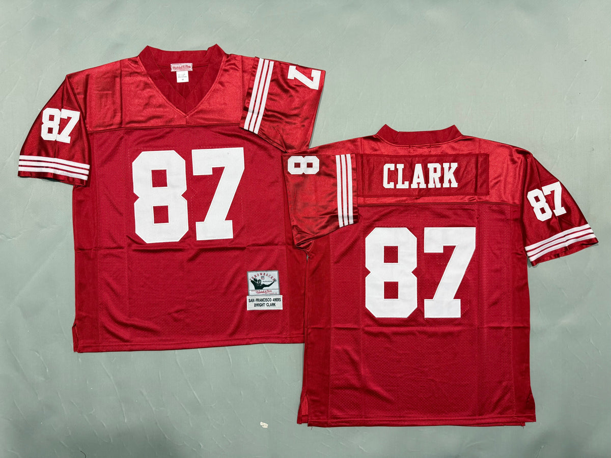 Mens Dwight Clark#87 San Francisco 49ers Vintage Throwback Jersey