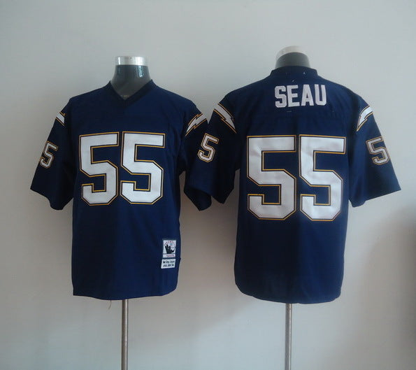 Los Angeles Chargers Blue Vintage #55 SEAU Jersey