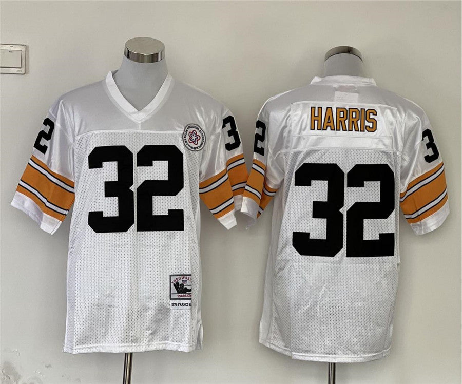 Pittsburgh Steelers White Vintage #32 HARRIS Jersey