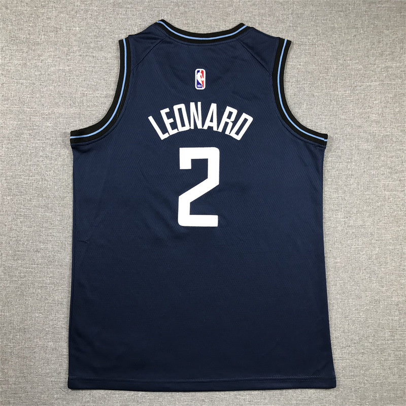 Youth Kawhi Leonard Los Angeles Clippers #2 City Edition Embroidered Jersey