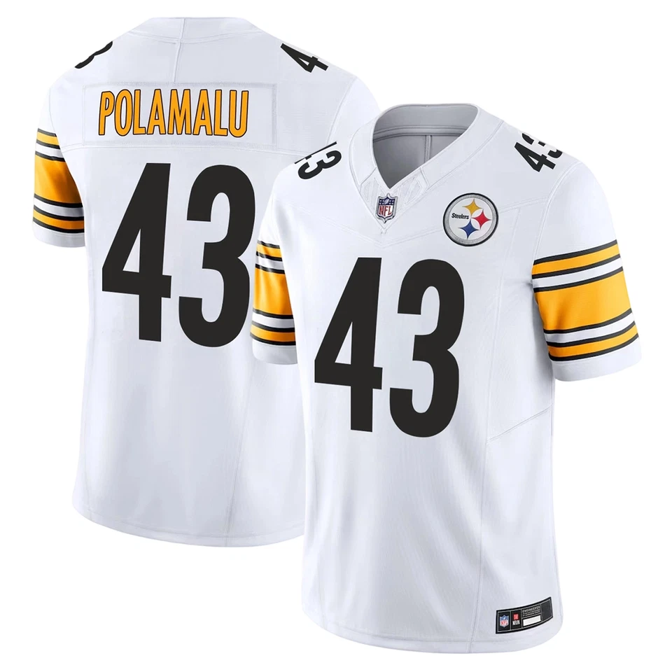 Troy Polamalu #43 Pittsburgh Steelers White Game Jersey