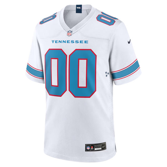 Custom Tennessee Titans White Game Jersey