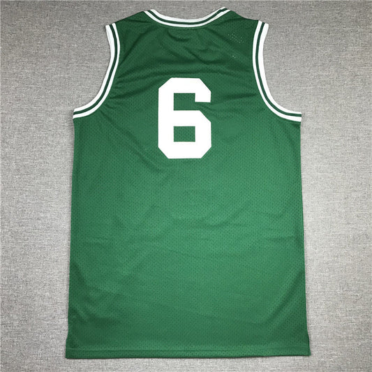 Boston Celtics #6 Throwback ! Embroidered Jersey