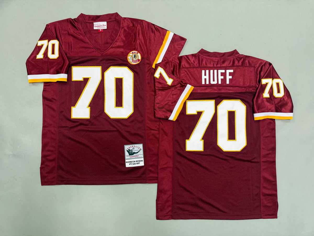 Mens Sam Huff#70 Washington Commanders Vintage Throwback Jersey