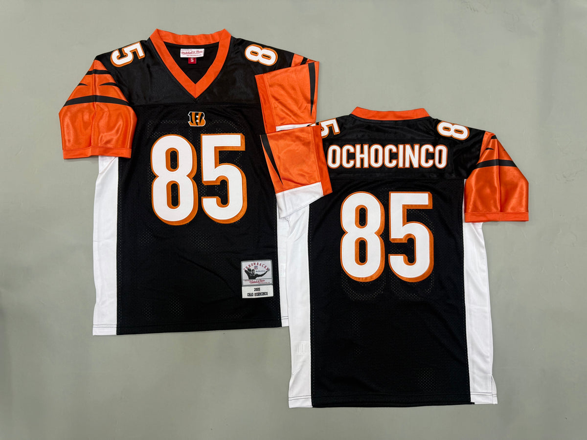Mens Chad Johnson / Ochocinco#85 Cincinnati Bengals Vintage Throwback Jersey