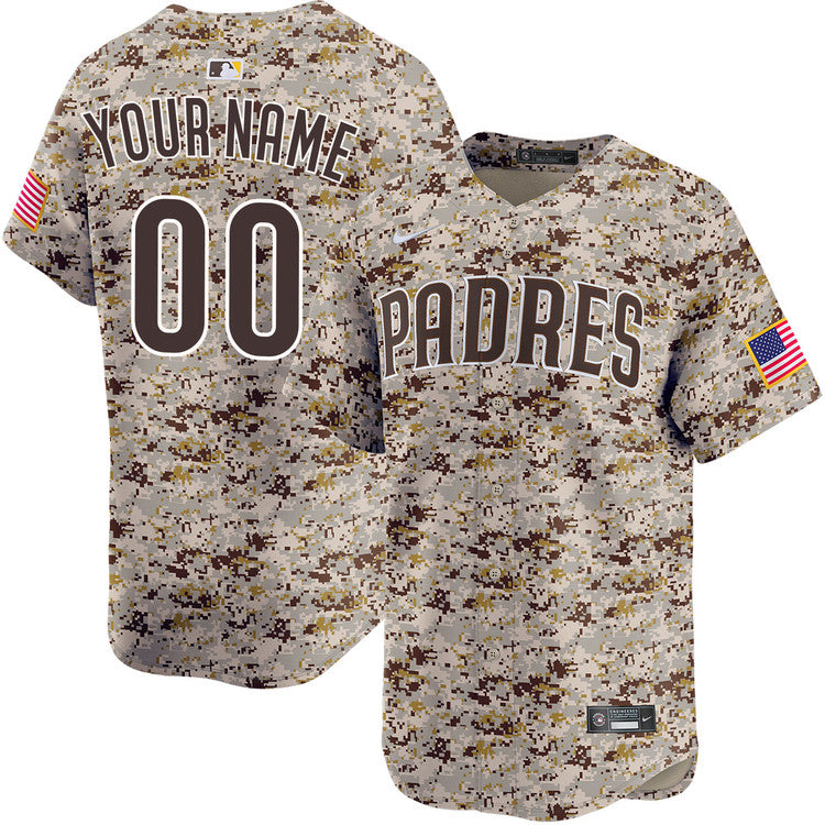 Custom San Diego Padres USMC Jersey - Camo