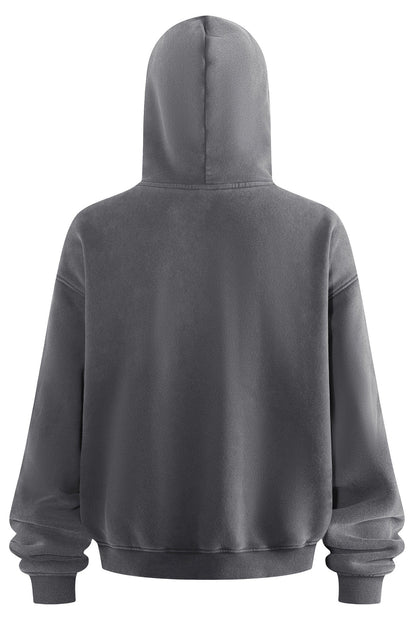 370GSM Boxy Fit Pigment Dyed Washed Hoodie