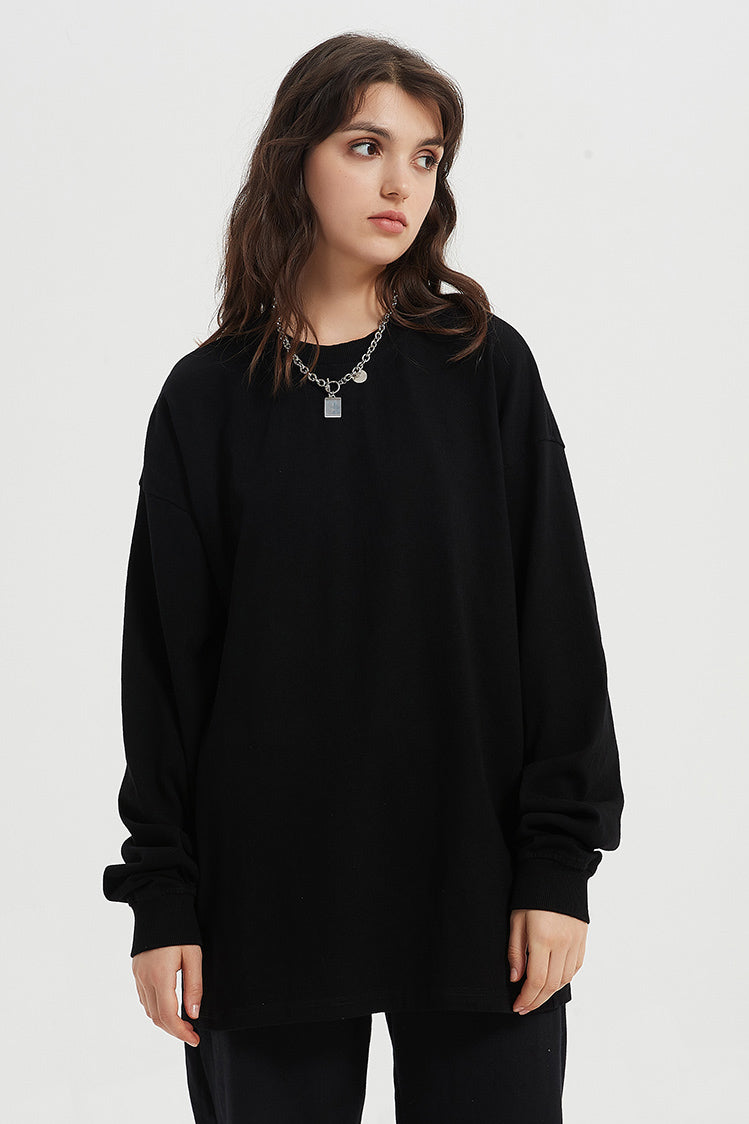 310GSM Pigment Dyed Washed Long Sleeve Crew