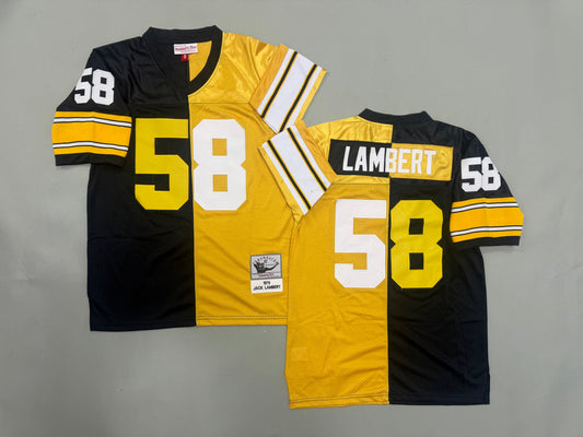 Mens Jack Lambert#58 Pittsburgh Steelers Vintage Throwback Jersey
