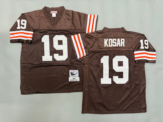 Mens Bernie Kosar#19 Cleveland Browns Vintage Throwback Jersey