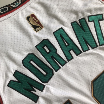 Memphis Grizzlies Ja Morant #12 white Throwback  Jersey -  Dense Embroidery