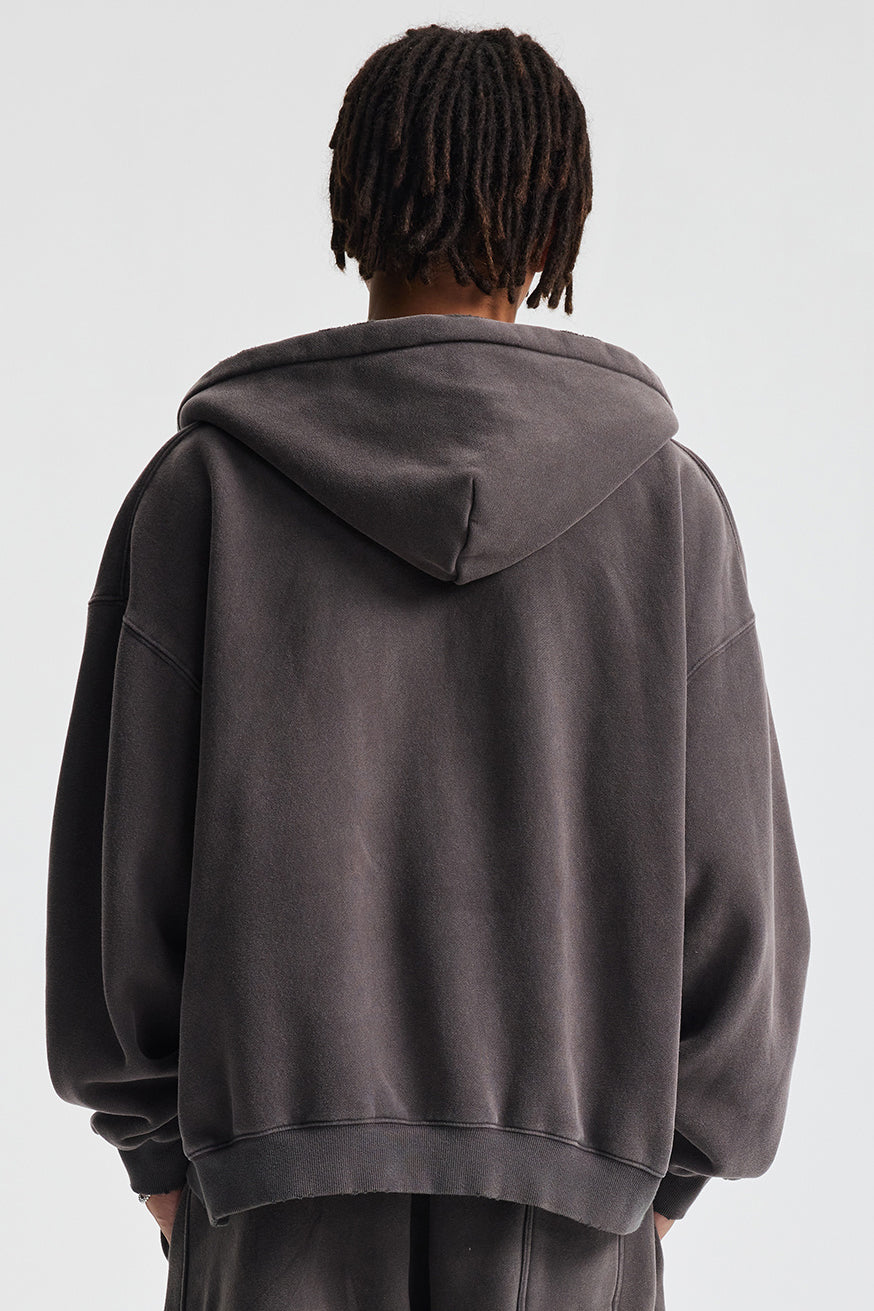 370GSM Pigment Dyed Fleece Boxy Hoodie