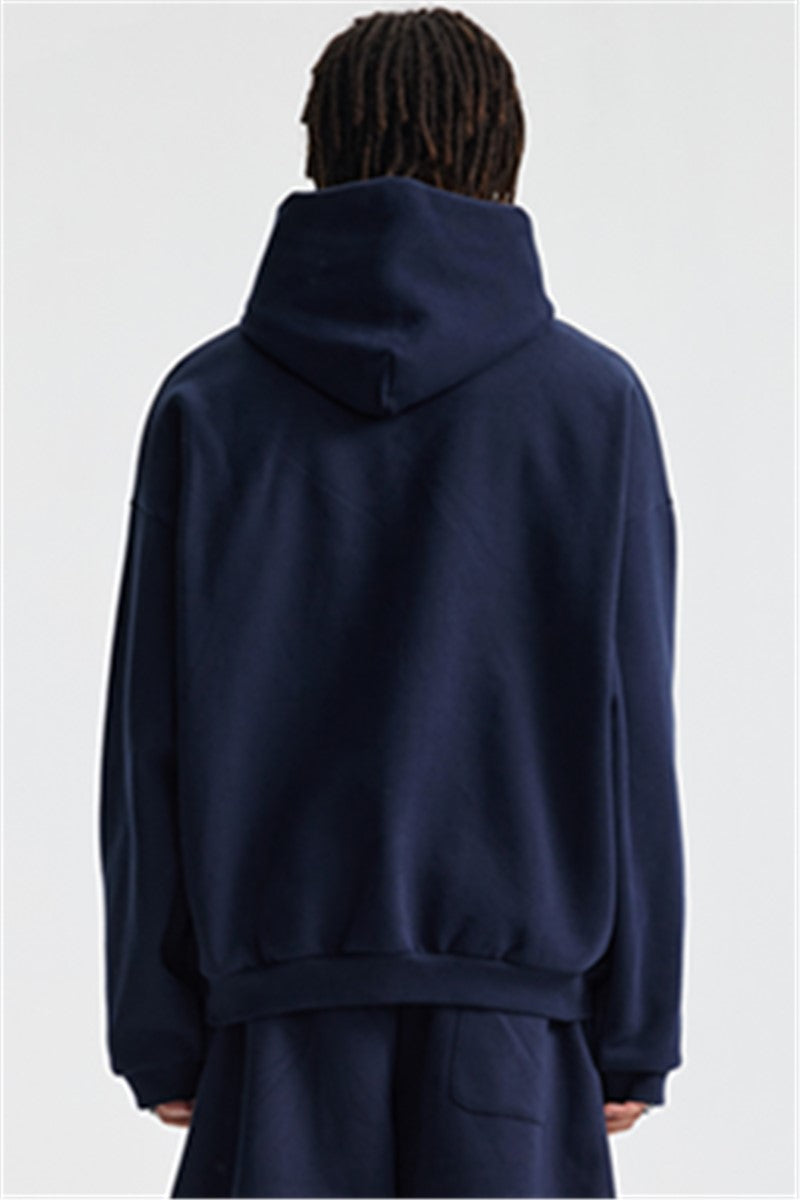 430GSM Boxy Fit Fleece Solid Color Hoodie