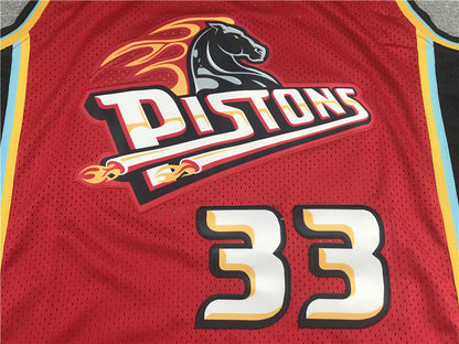 Detroit Pistons Grant Hill #33 1998-99 Throwback ！ Embroidered