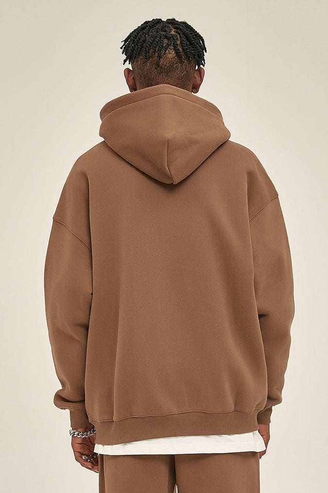 350GSM Solid Color Fleece Zipper Jacket