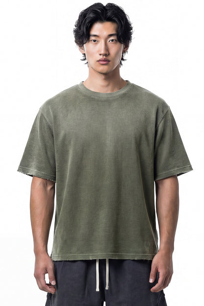 325GSM Sun Fade Distressed Washed Tee