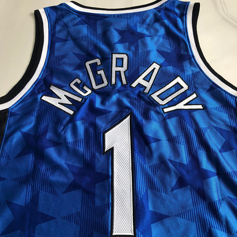 Orlando Magic TRACY MCGRADY #1 blue  2000-01 Throwback Jersey - Dense Embroidery