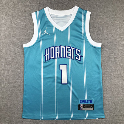 Youth LaMelo Ball Charlotte Hornets #1 Embroidered Jersey