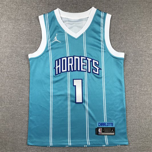 Youth LaMelo Ball Charlotte Hornets #1 Embroidered Jersey