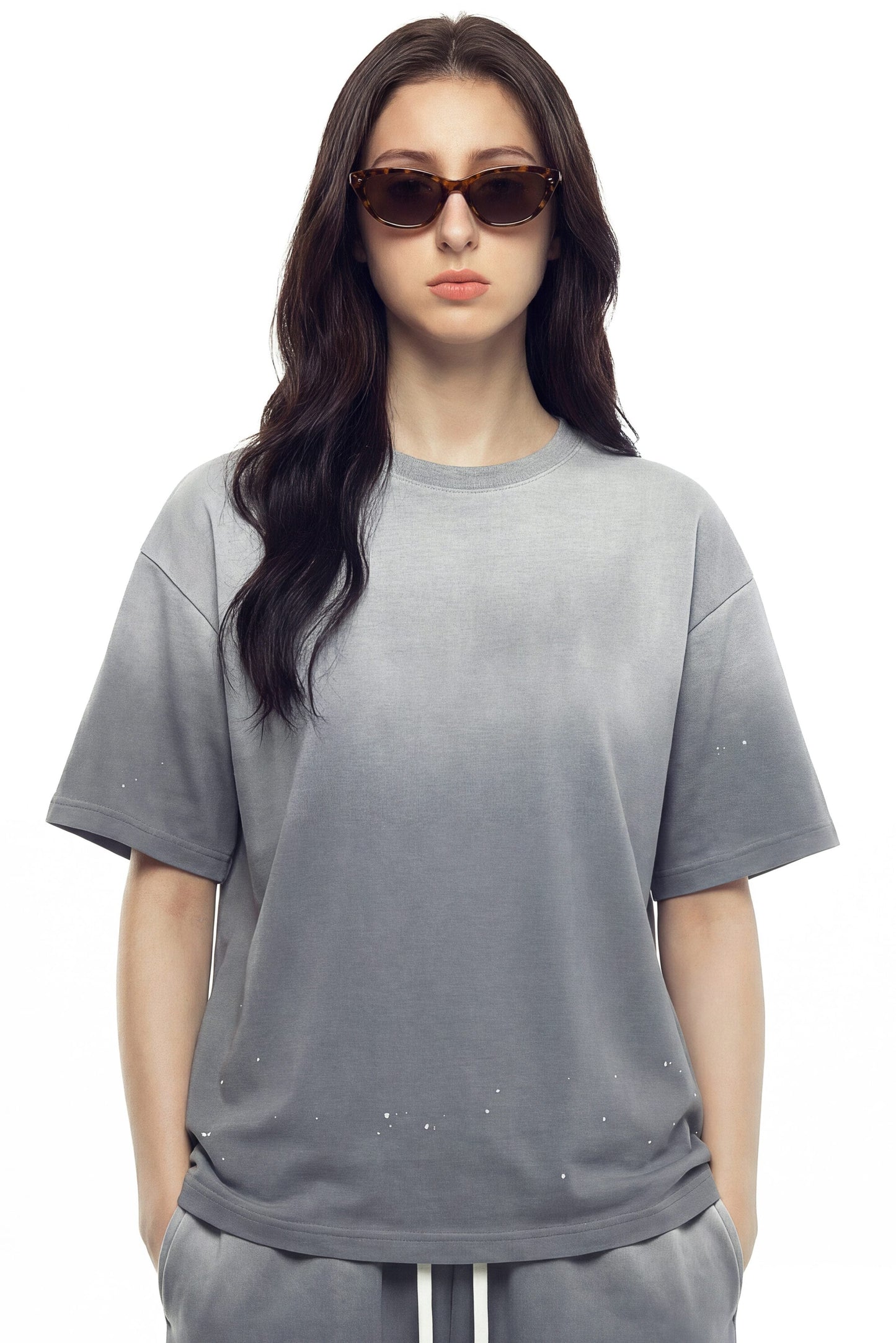 305GSM Ink Splashing Spray Washed Tee
