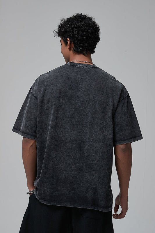 275GSM Double Stitch Sleeve Hem Washed Tee