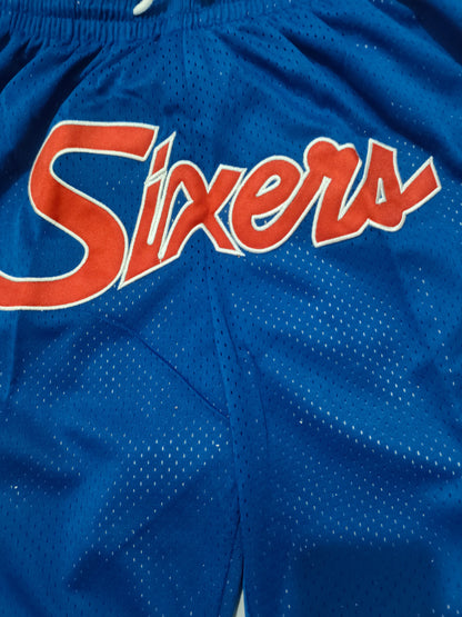 Philadelphia 76ers Blue Retro Pocket Shorts