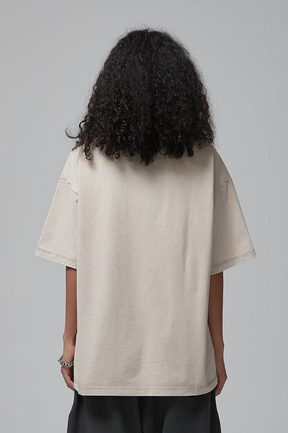275GSM Double Stitch Sleeve Hem Washed Tee
