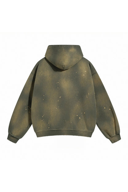 450GSM Distressed Dirty Effect Sun Fade Hoodie