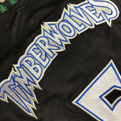 Minnesota Timberwolves Anthony Edwards #5 black Throwback Jersey - Dense Embroidery