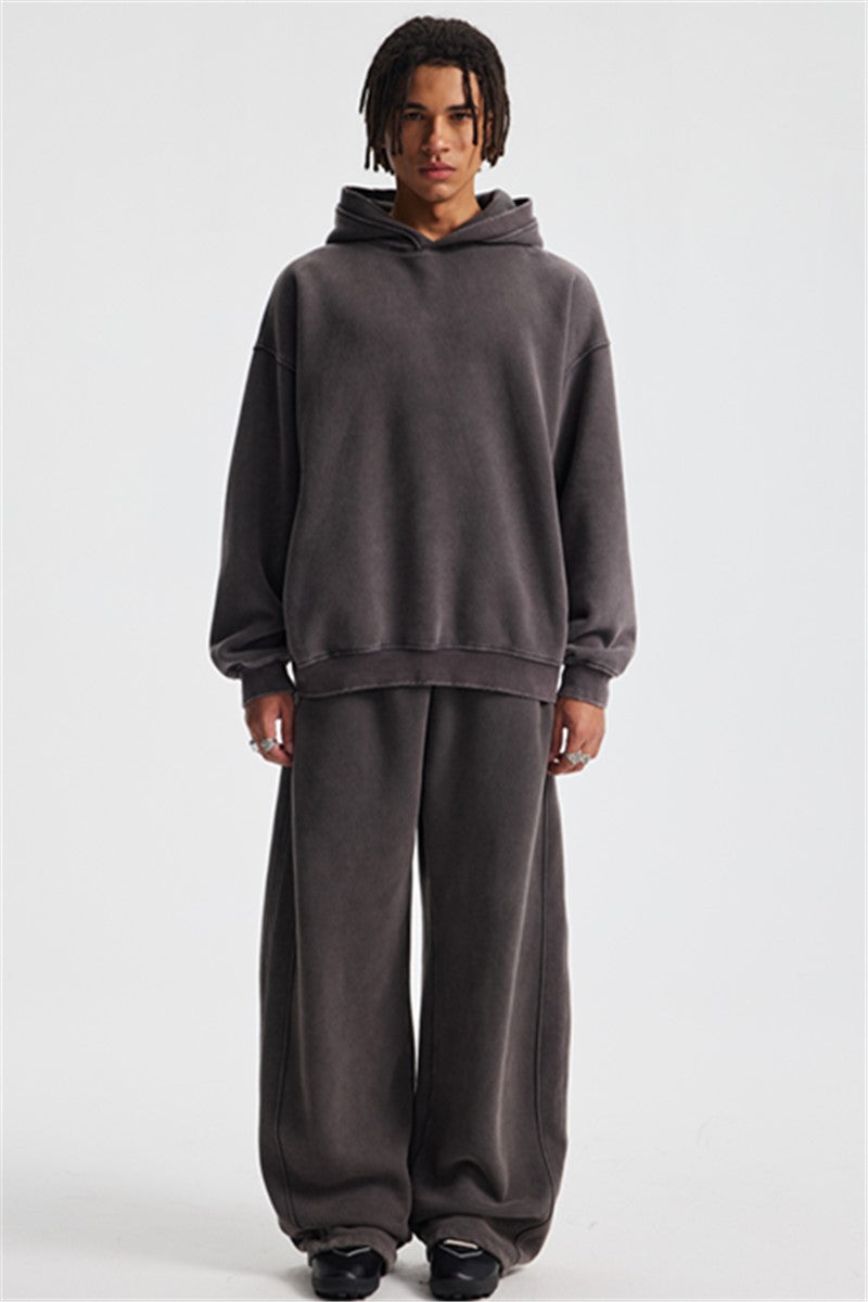 370GSM Boxy Fit Pigment Dyed Washed Hoodie