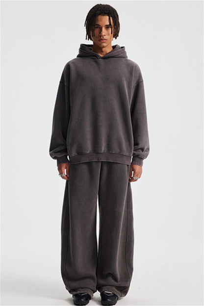 370GSM Boxy Fit Pigment Dyed Washed Hoodie