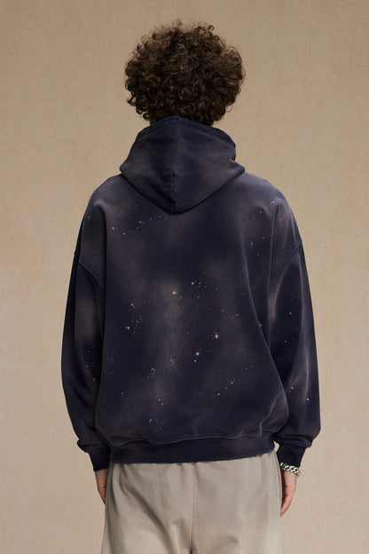 450GSM Distressed Dirty Effect Sun Fade Hoodie