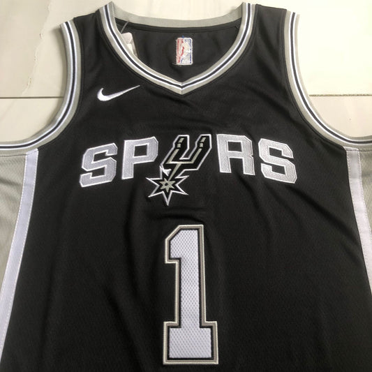 San Antonio Spurs Victor Wembanyama #1 Throwback Jersey - Dense Embroidery