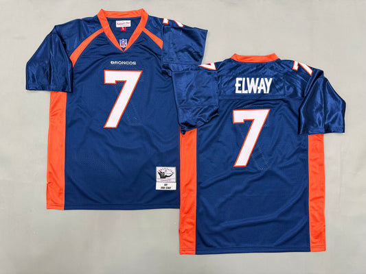 Mens John Elway#7 Denver Broncos Vintage Throwback Jersey