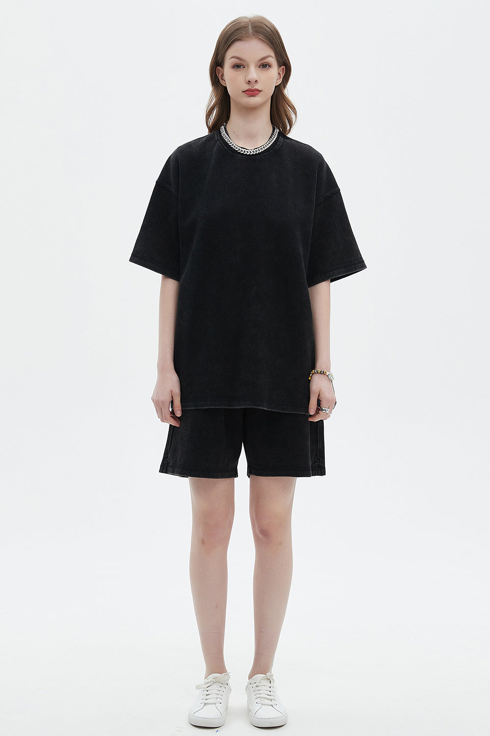 400GSM Double Stitch Washed Tee