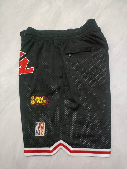 Chicago Bulls Black Retro Pocket Shorts