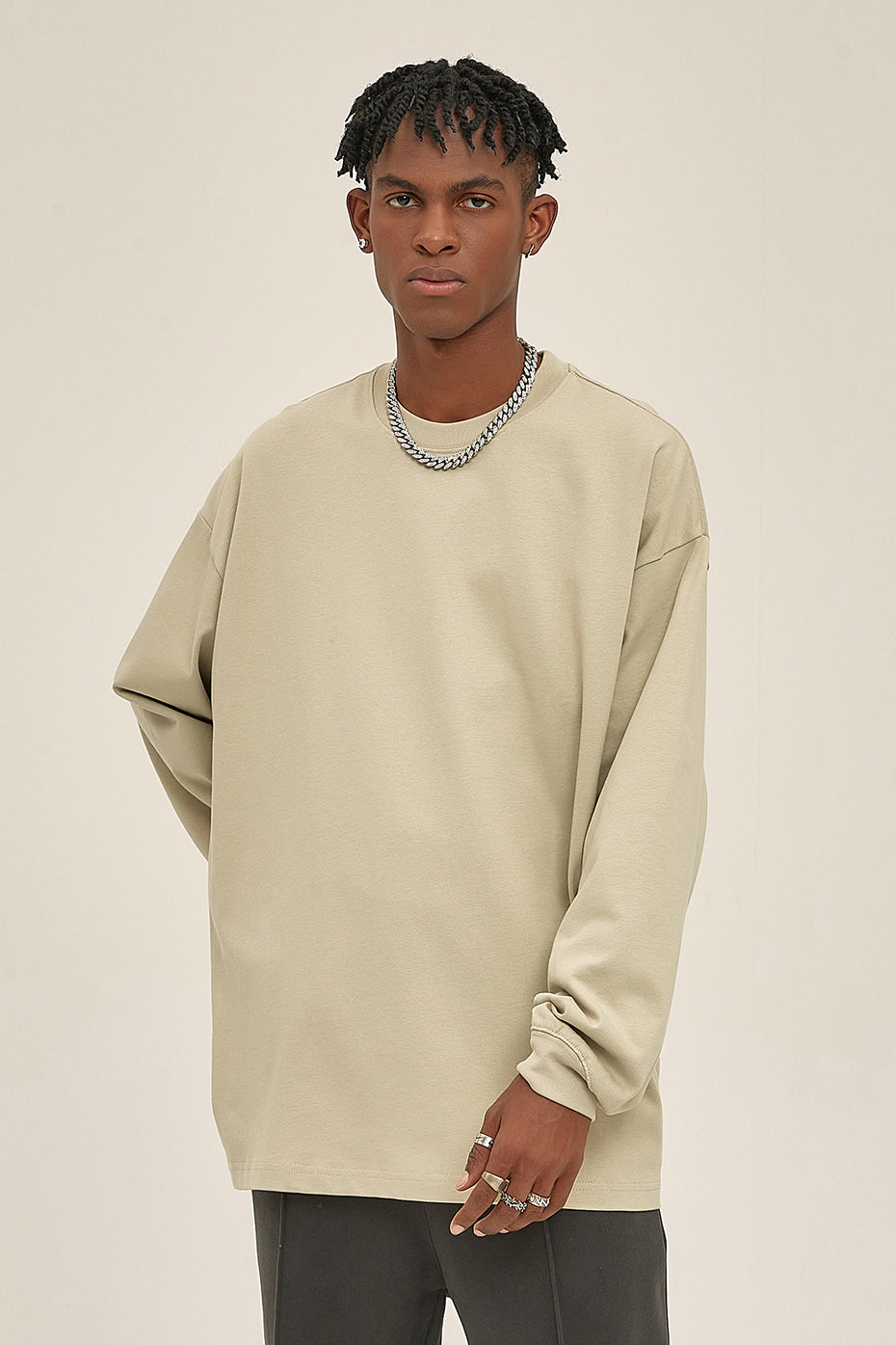 305GSM Oversized Long Sleeve Crew