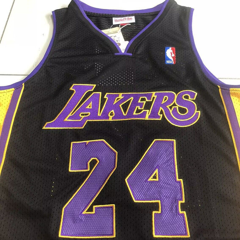 Kobe Bryant #24 black 2009-10 Throwback Jersey -  Dense Embroidery