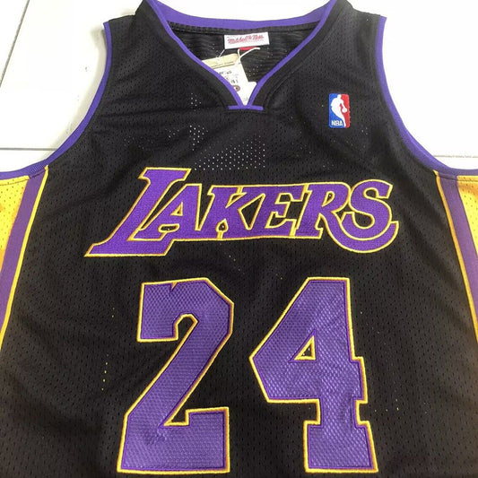 Kobe Bryant #24 black 2009-10 Throwback Jersey -  Dense Embroidery
